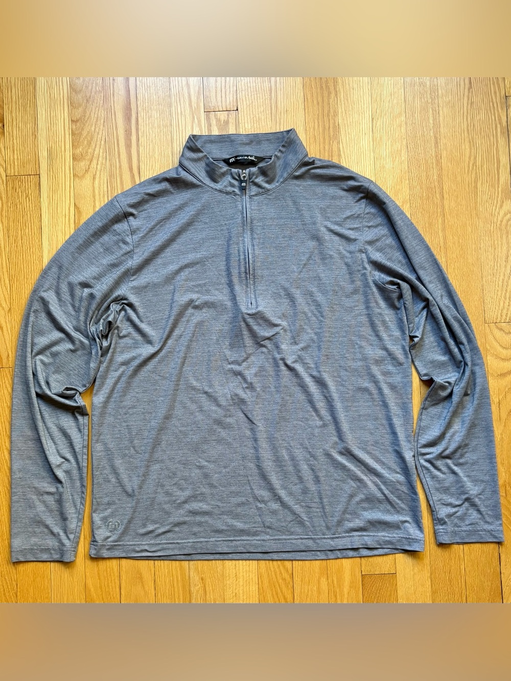 Travis Mathew Men’s Performance Golf 1/4 Zip Pullover Large Gray Solid